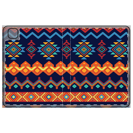 Colorful Tribal Tablet Folio Case | Boho Chic Design, Cute Tech Accessory, Gift for Students, Holidays, Festivals, Stylish Protection iPad Pro 11