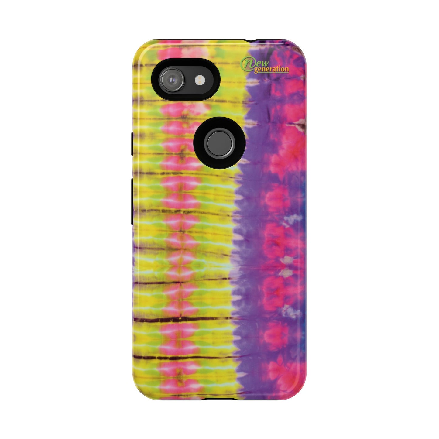Tie-Dye Phone Case, Colorful Tough Case, Free-Spirited Phone Cover, Gift for Teens, Vibrant Phone Accessory, Funky Style Google Pixel 3a Glossy