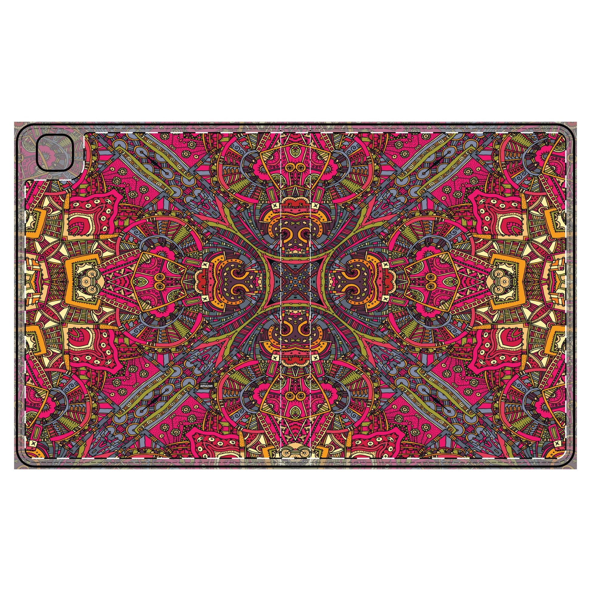 Colorful Bohemian Tablet Folio Case | Unique Tech Accessory, Gift for Artists, Vibrant Tablet Cover, Stylish Folio for On-the-Go iPad Pro 12.9