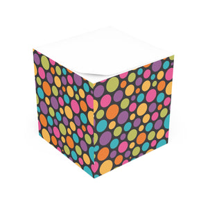 Colorful Polka Note Cube - Fun Desk Organizer, Office Supplies, Stationery Gift, Note Pad, Home Decor, Write & Remind