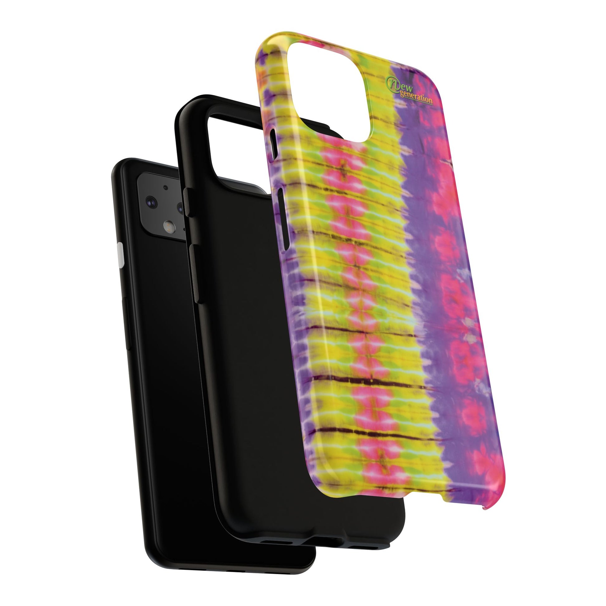 Tie-Dye Phone Case, Colorful Tough Case, Free-Spirited Phone Cover, Gift for Teens, Vibrant Phone Accessory, Funky Style