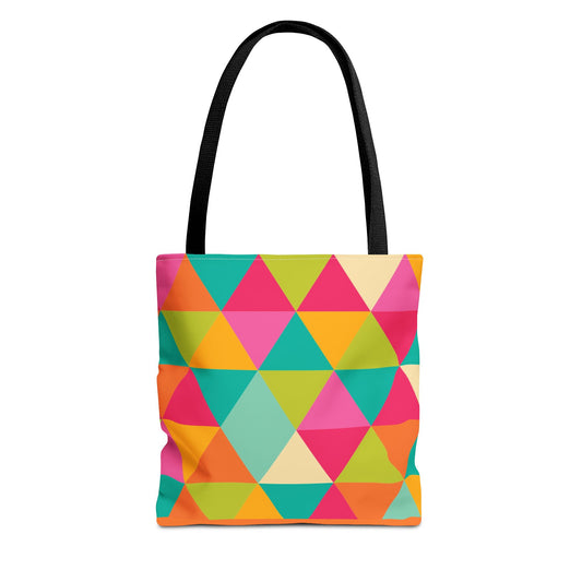 New Generation - Pattern-Tote Bag Colorful Pattern, Shopping Bag, Gypsy Style Handbag, Festival Tote for Women, Unique Gift Idea 13" × 13'' Black