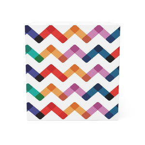 Colorful Chevron Note Cube - Fun Desk Organizer, Office Supplies, Stationery Gift, Note Pad, Home Decor, Write & Remind