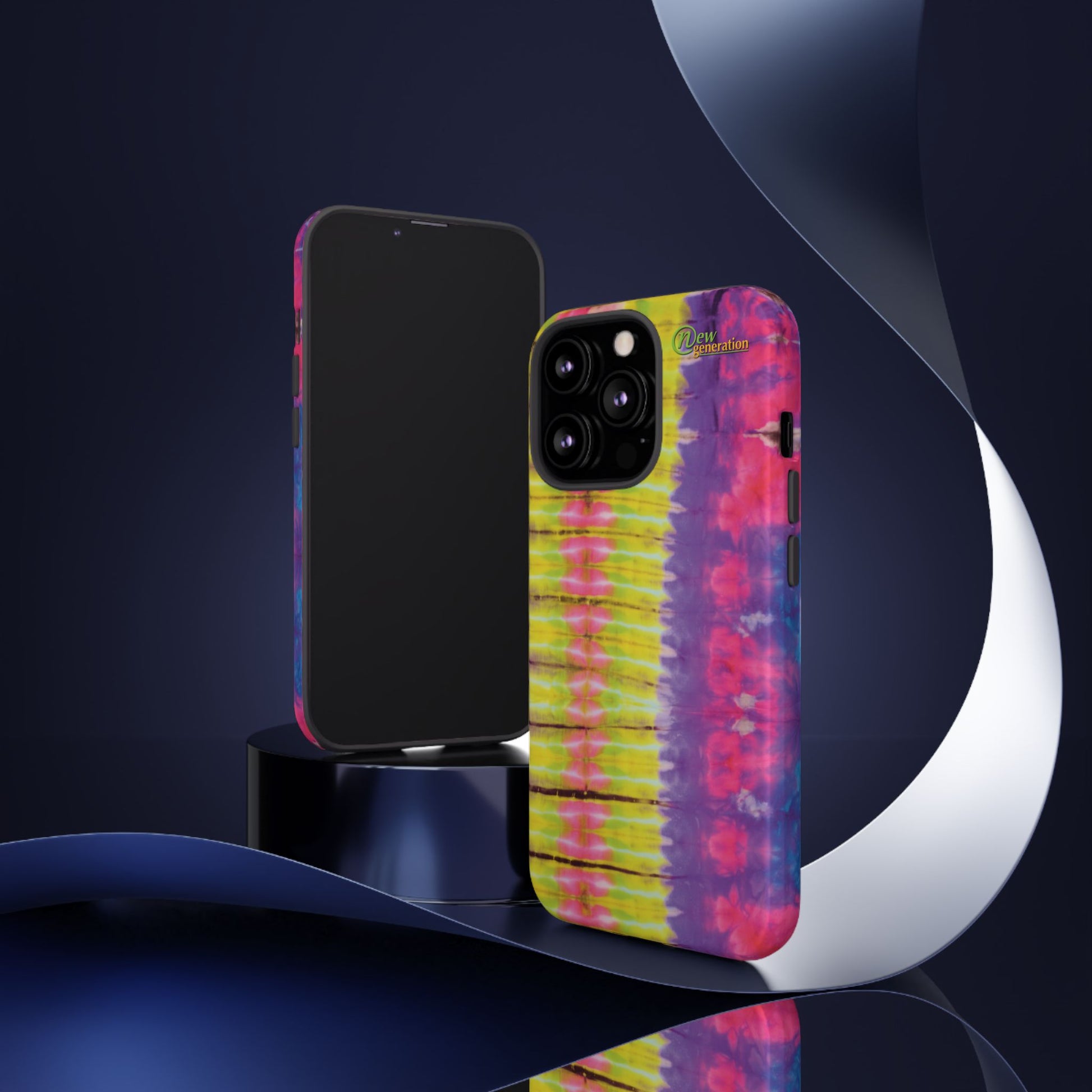 Tie-Dye Phone Case, Colorful Tough Case, Free-Spirited Phone Cover, Gift for Teens, Vibrant Phone Accessory, Funky Style