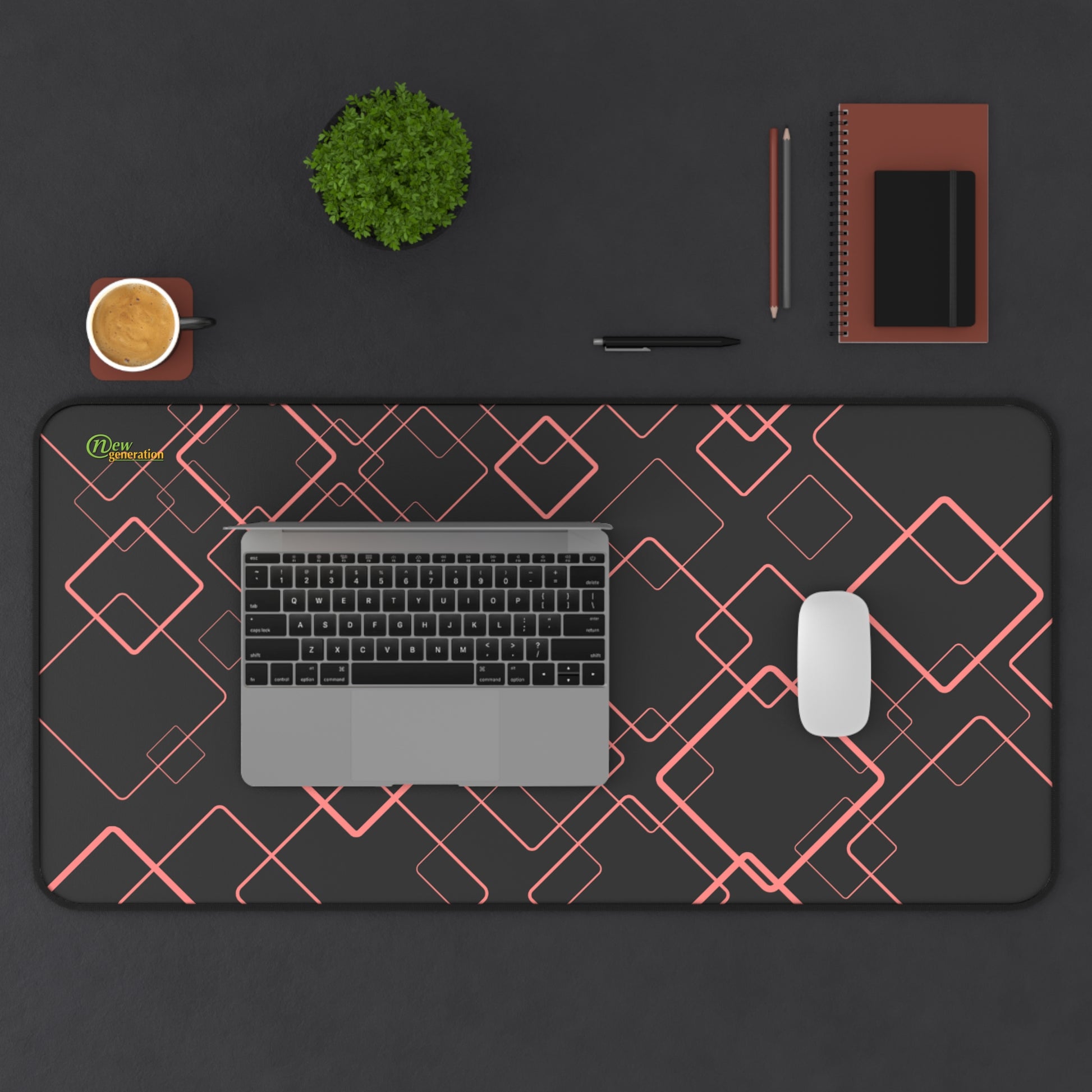 New Generation - Stylish Desk Mat | Elegant Workstation Accessory, Office Décor, Gift for Home Office, Gamer Mat, Modern Desk Pad