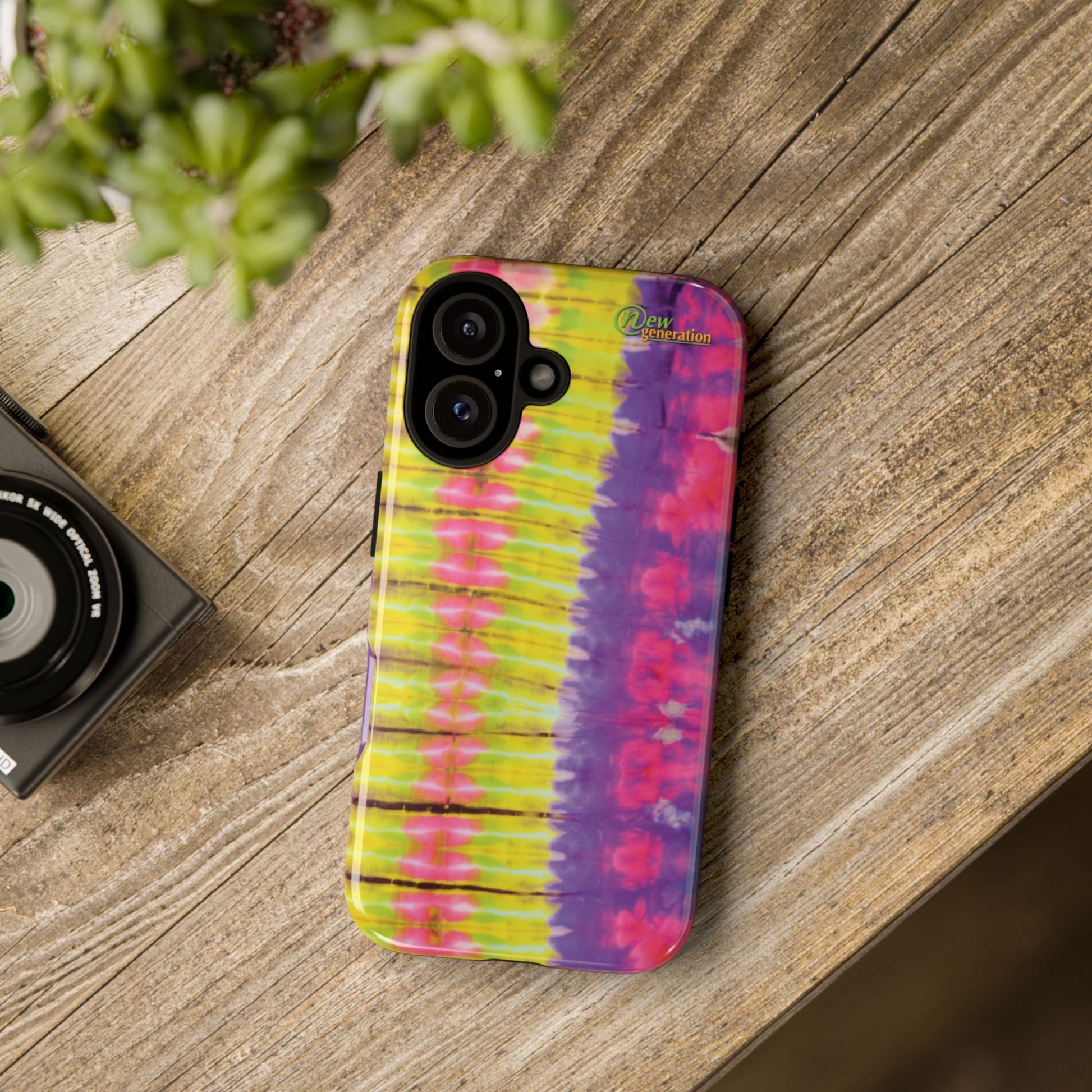 Tie-Dye Phone Case, Colorful Tough Case, Free-Spirited Phone Cover, Gift for Teens, Vibrant Phone Accessory, Funky Style