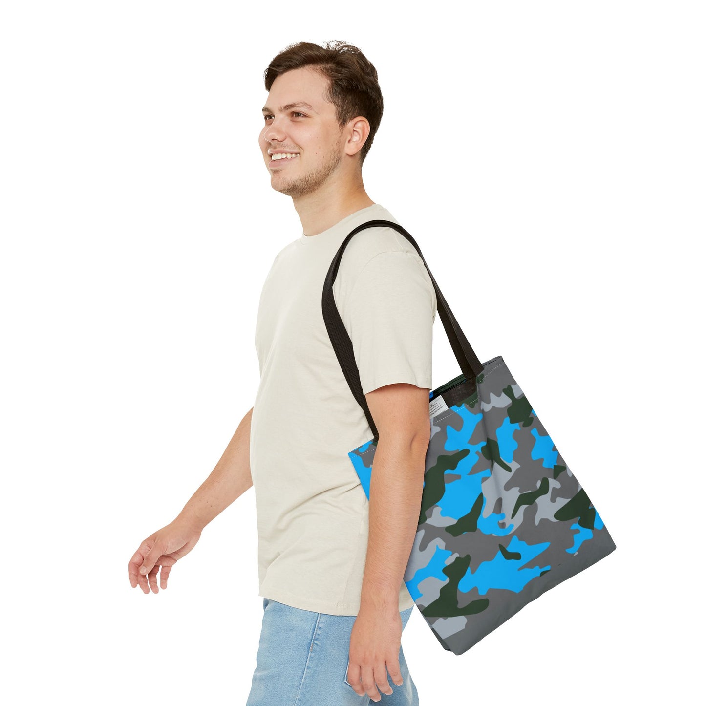 New Generation - Camouflage -Tote Bag Colorful Pattern, Shopping Bag, Gypsy Style Handbag, Festival Tote for Women, Unique Gift Idea 16" × 16'' Black