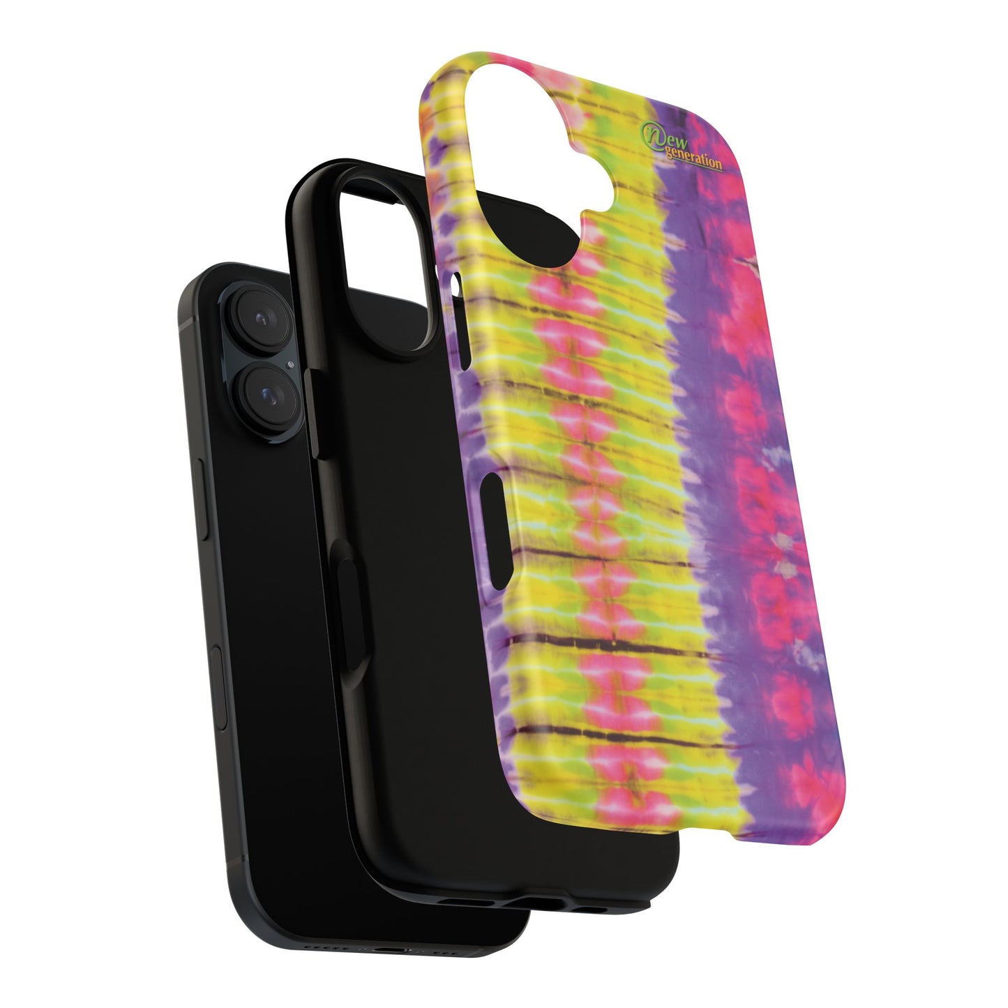 Tie-Dye Phone Case, Colorful Tough Case, Free-Spirited Phone Cover, Gift for Teens, Vibrant Phone Accessory, Funky Style