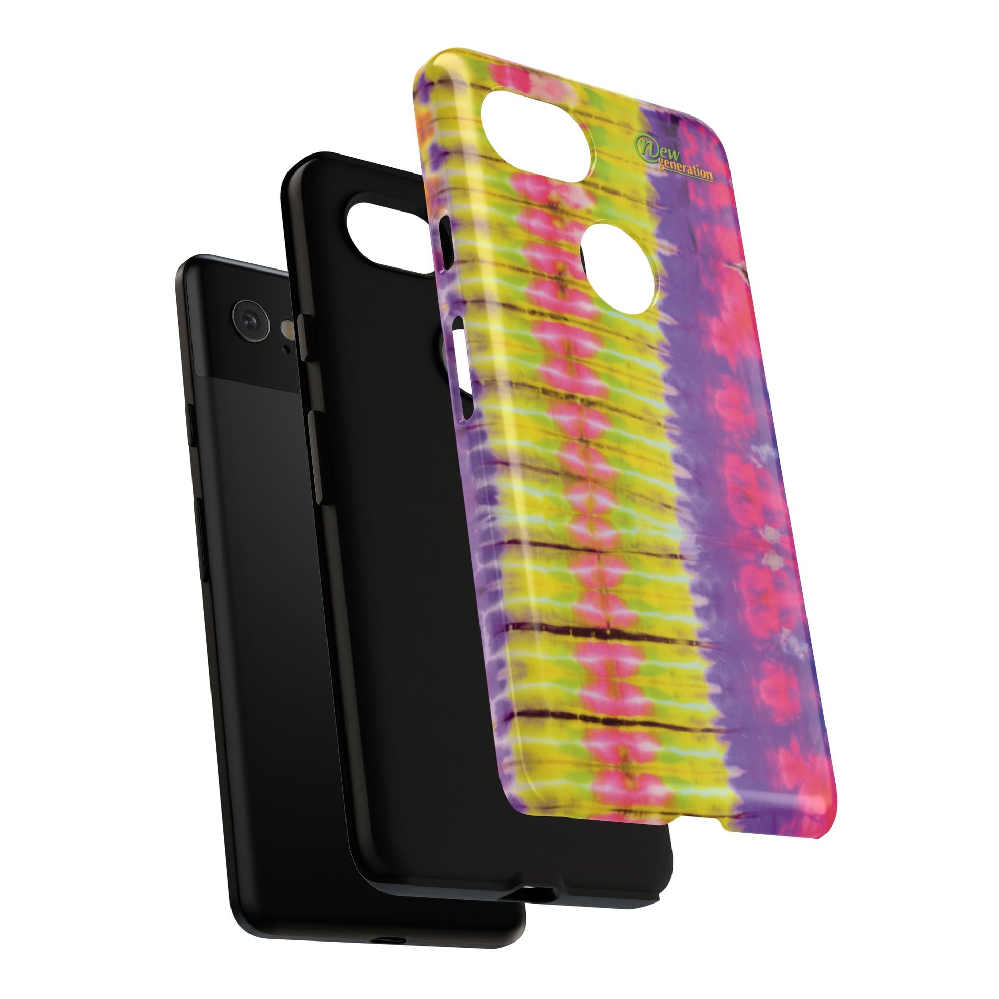 Tie-Dye Phone Case, Colorful Tough Case, Free-Spirited Phone Cover, Gift for Teens, Vibrant Phone Accessory, Funky Style