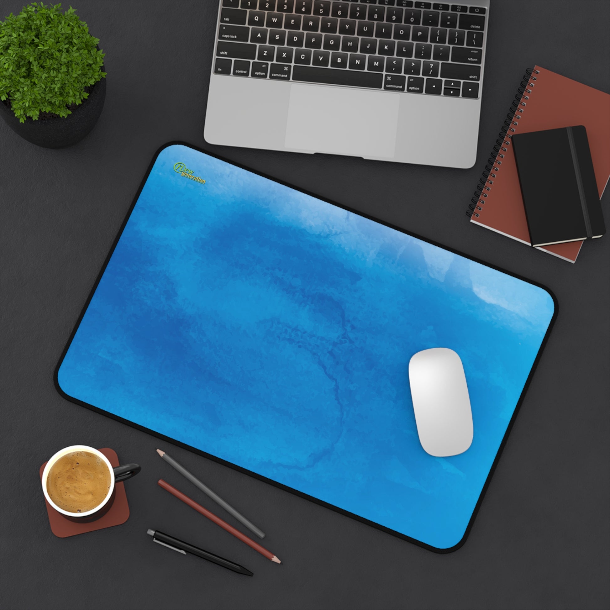New Generation - Ocean Blue Desk Mat for Home Office, Gaming, Workstation, Unique Mouse Pad, Decorative Desk Accessories