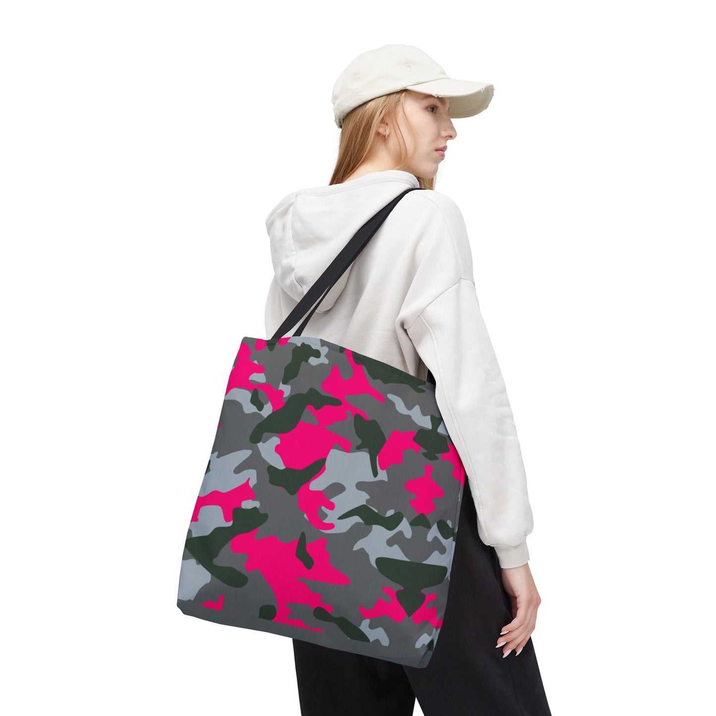New Generation - Camouflage -Tote Bag Colorful Pattern, Shopping Bag, Gypsy Style Handbag, Festival Tote for Women, Unique Gift Idea 18" × 18'' Black