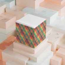 Colorful Pattern Note Cube - Fun Desk Organizer, Office Supplies, Stationery Gift, Note Pad, Home Decor, Write & Remind