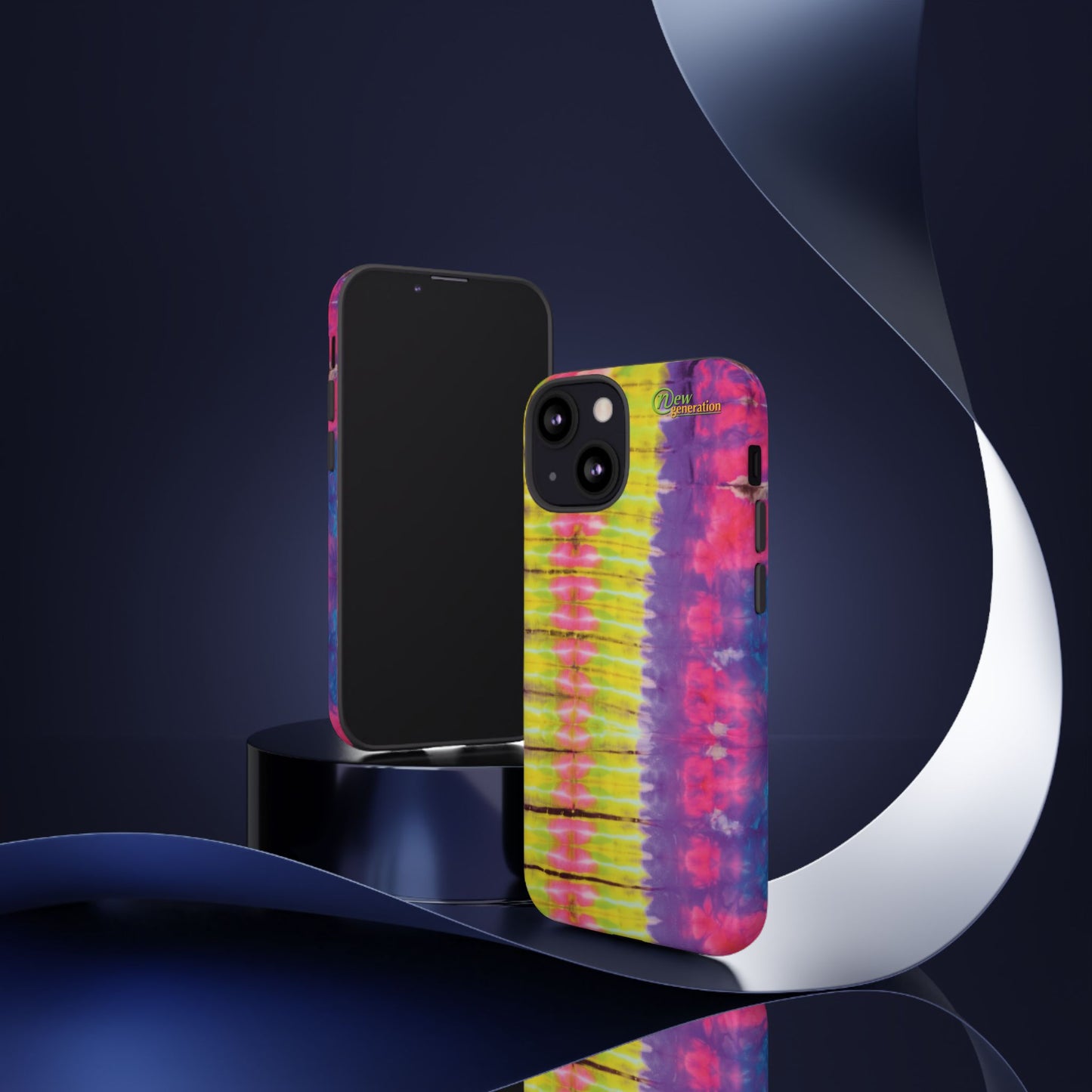 Tie-Dye Phone Case, Colorful Tough Case, Free-Spirited Phone Cover, Gift for Teens, Vibrant Phone Accessory, Funky Style