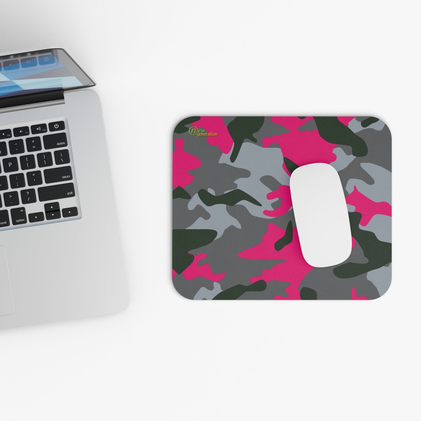 New Generation - Pink Camo Mouse Pad - Stylish Gaming Accessory, Office Décor, Personalized Gift, Unique Desk Art, Perfect for Gamers