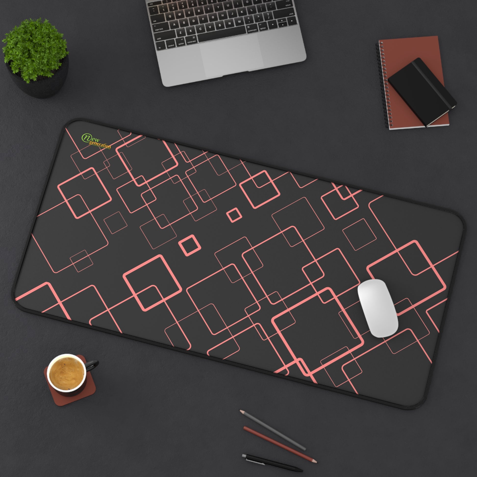 New Generation - Stylish Desk Mat | Elegant Workstation Accessory, Office Décor, Gift for Home Office, Gamer Mat, Modern Desk Pad