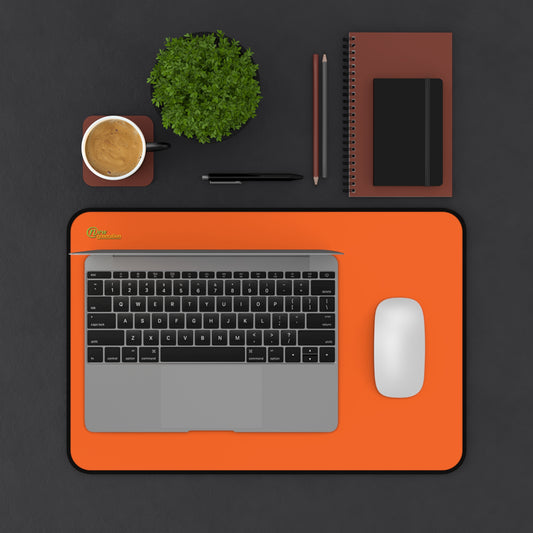 New Generation - Orange Color Desk Mat , Desk Decor, Home or Office Accessories, Waterproof Desk Writing Mat, Large Desk Blotter Protector 12" × 18"