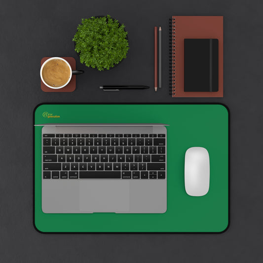 New Generation - Dark Green Color Desk Mat , Desk Decor for Home or Office , Waterproof Desk Writing Mat, Large Desk Blotter Protector . 12" × 18"