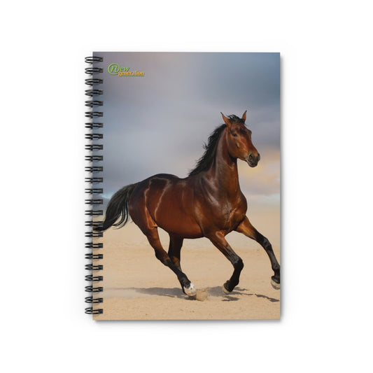 Hard Cover Lined Journal Notebook - Horse Design Ruled Line, 6x8 inches with 118 pages for Work, School, Office, Home, Daily Planner, One Size