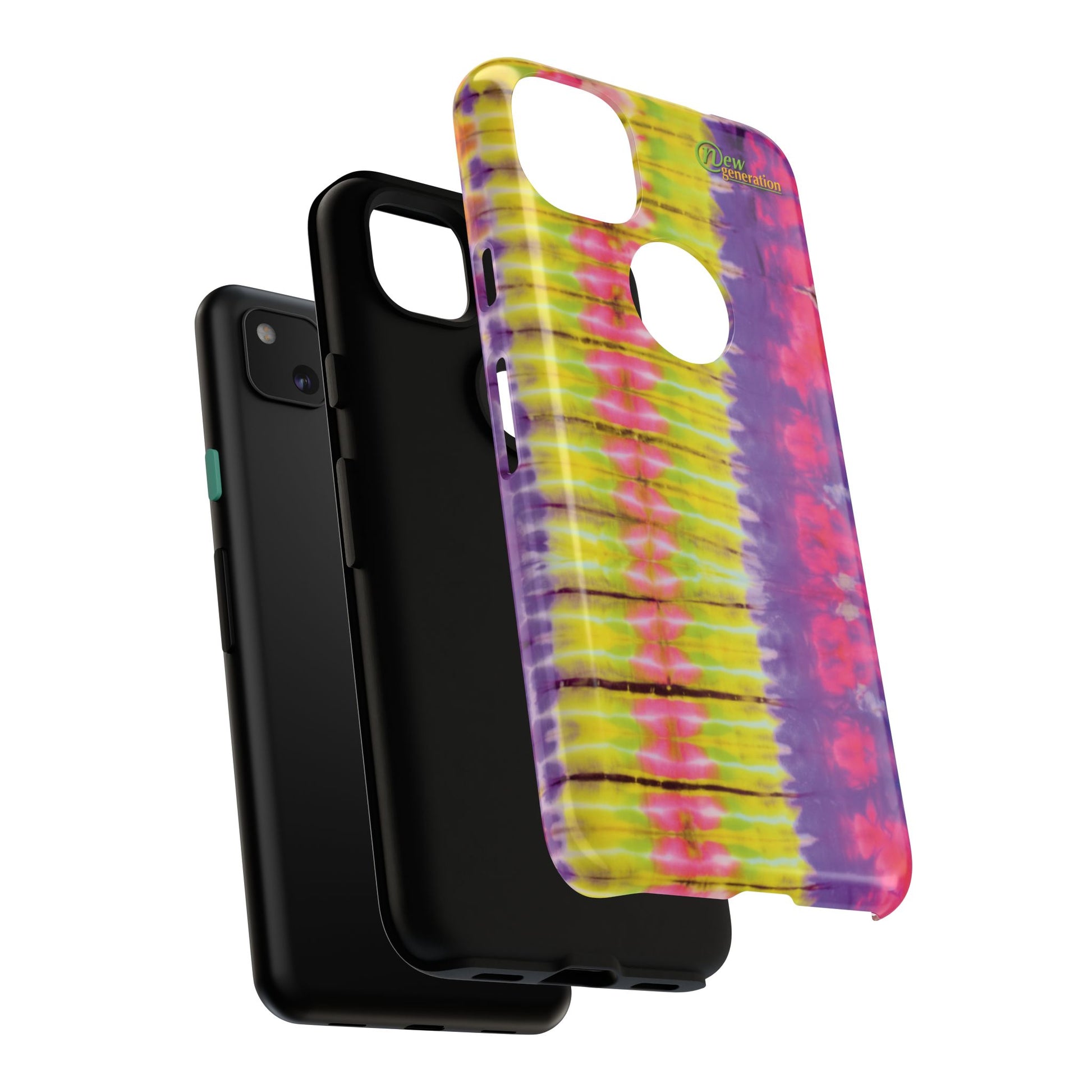 Tie-Dye Phone Case, Colorful Tough Case, Free-Spirited Phone Cover, Gift for Teens, Vibrant Phone Accessory, Funky Style