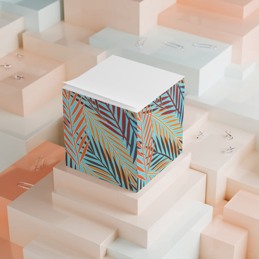 Colorful Pattern Note Cube - Fun Desk Organizer, Office Supplies, Stationery Gift, Note Pad, Home Decor, Write & Remind