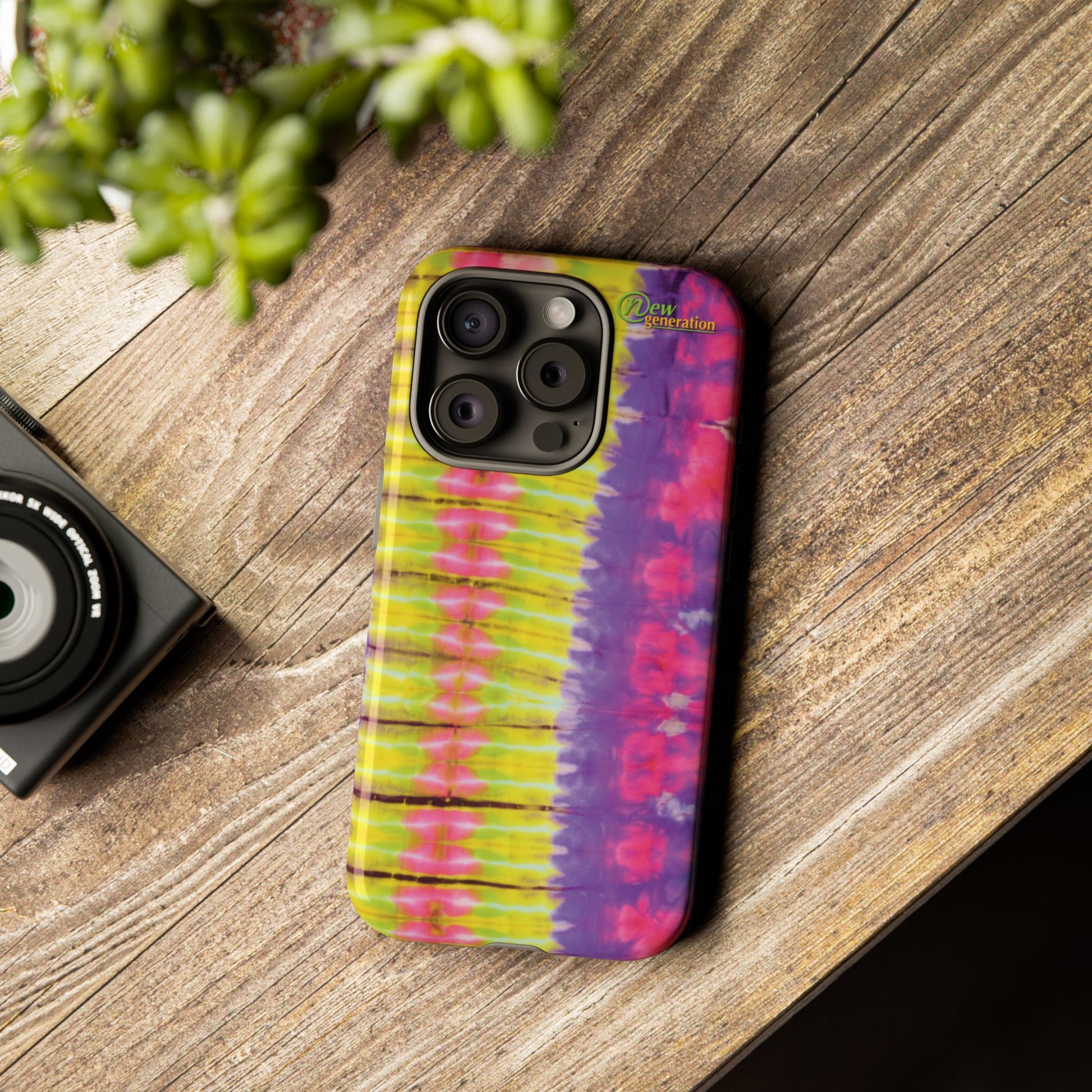 Tie-Dye Phone Case, Colorful Tough Case, Free-Spirited Phone Cover, Gift for Teens, Vibrant Phone Accessory, Funky Style