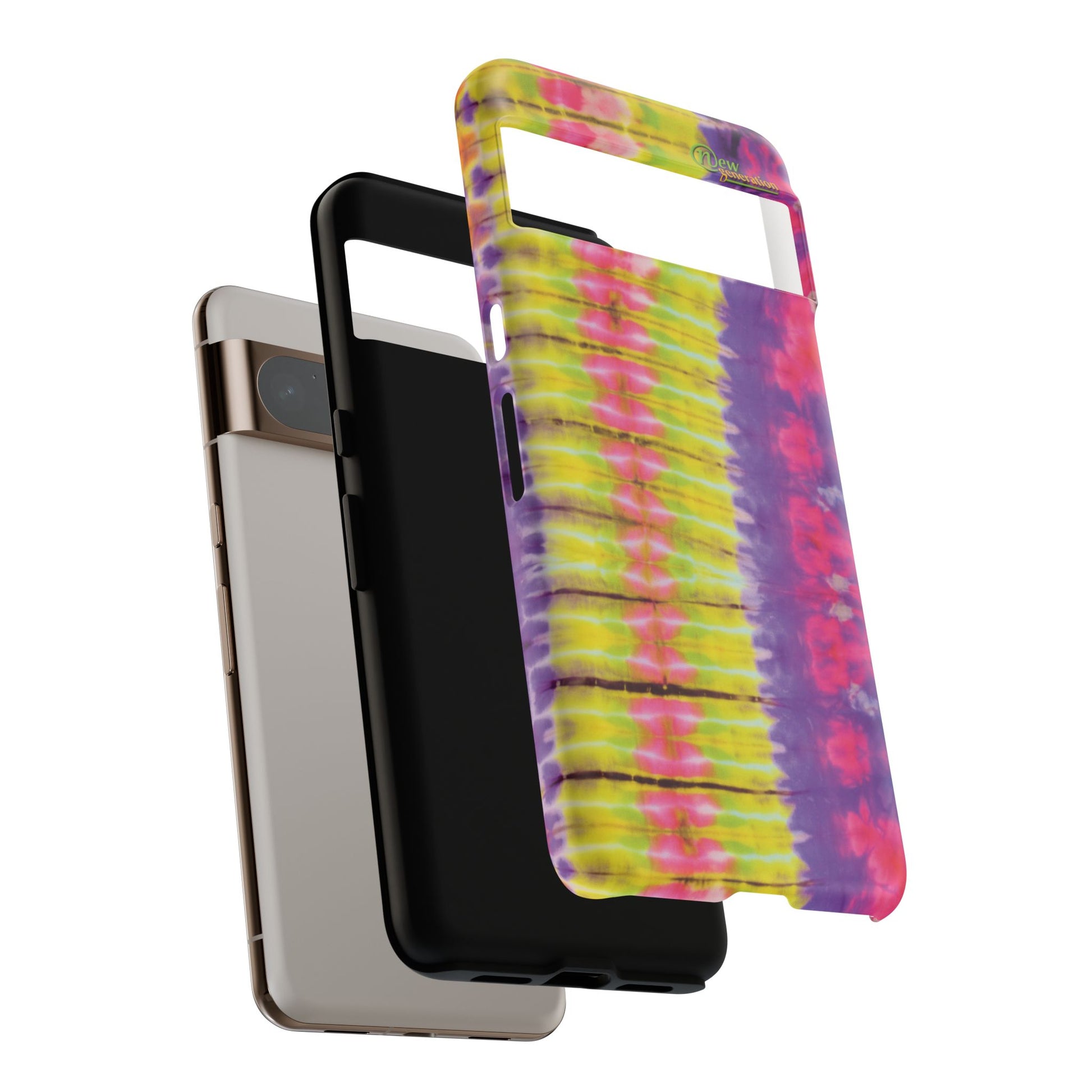 Tie-Dye Phone Case, Colorful Tough Case, Free-Spirited Phone Cover, Gift for Teens, Vibrant Phone Accessory, Funky Style