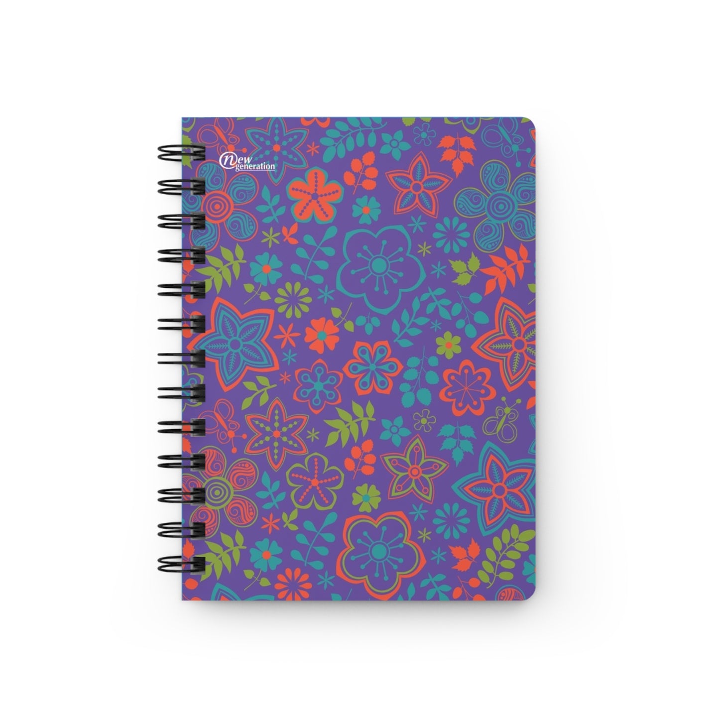 New Generation -  Floral - Spiral Bound Journal - 150 Pages Hard Cover Notebook for Writing, Doodling, Bullet Journaling, Sketching, Planner