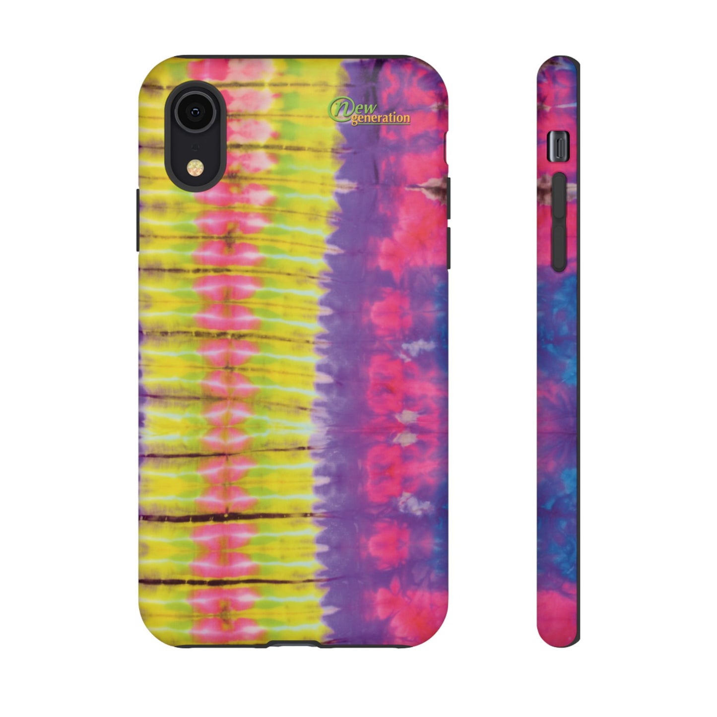 Tie-Dye Phone Case, Colorful Tough Case, Free-Spirited Phone Cover, Gift for Teens, Vibrant Phone Accessory, Funky Style iPhone XR Matte