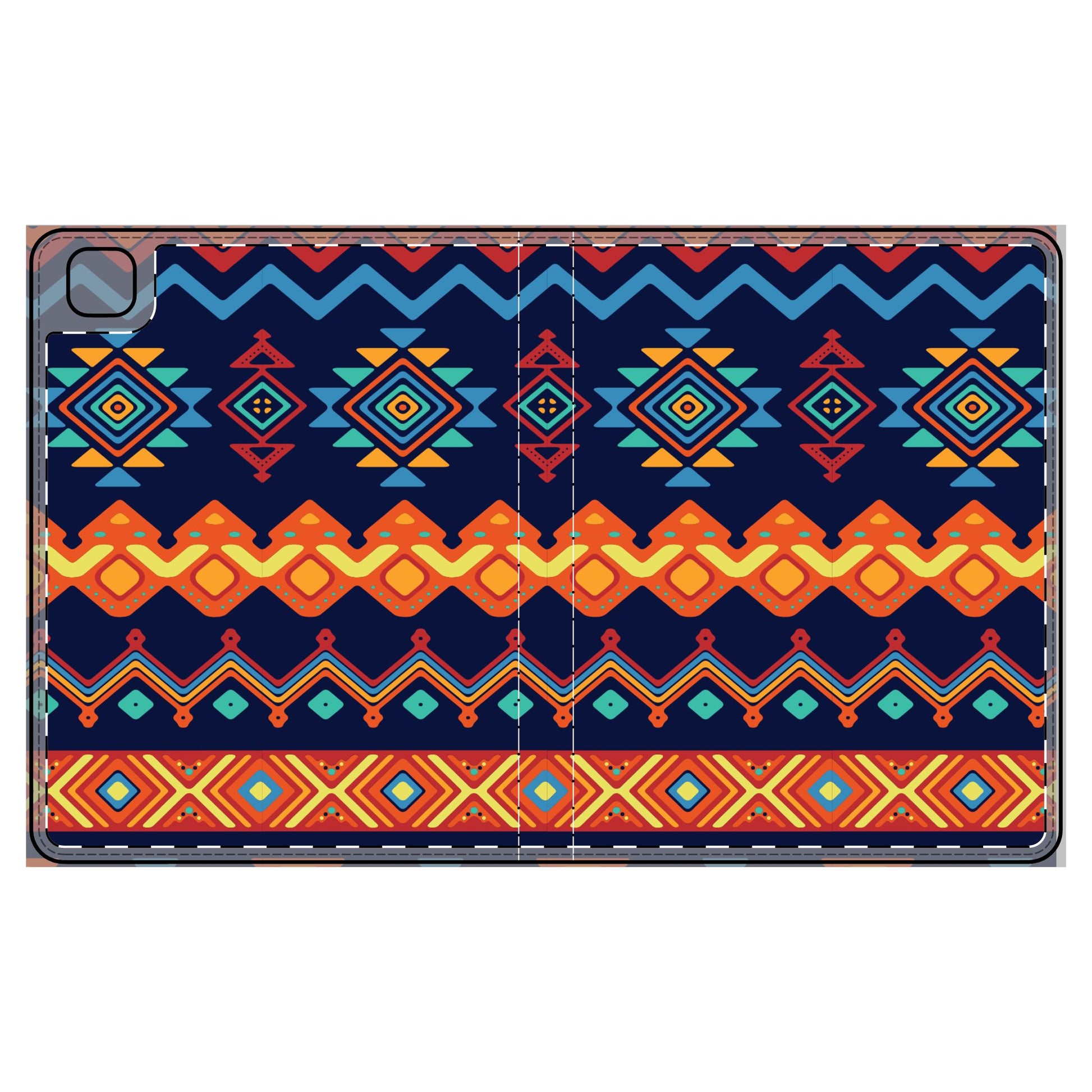 Colorful Tribal Tablet Folio Case | Boho Chic Design, Cute Tech Accessory, Gift for Students, Holidays, Festivals, Stylish Protection iPad Pro 12.9