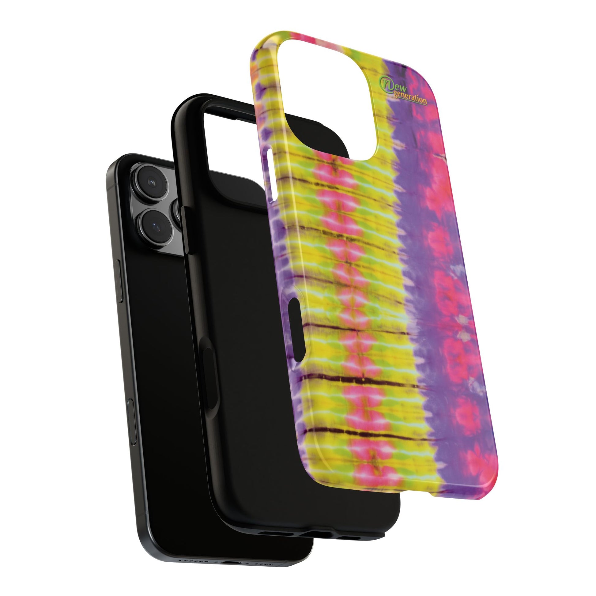 Tie-Dye Phone Case, Colorful Tough Case, Free-Spirited Phone Cover, Gift for Teens, Vibrant Phone Accessory, Funky Style