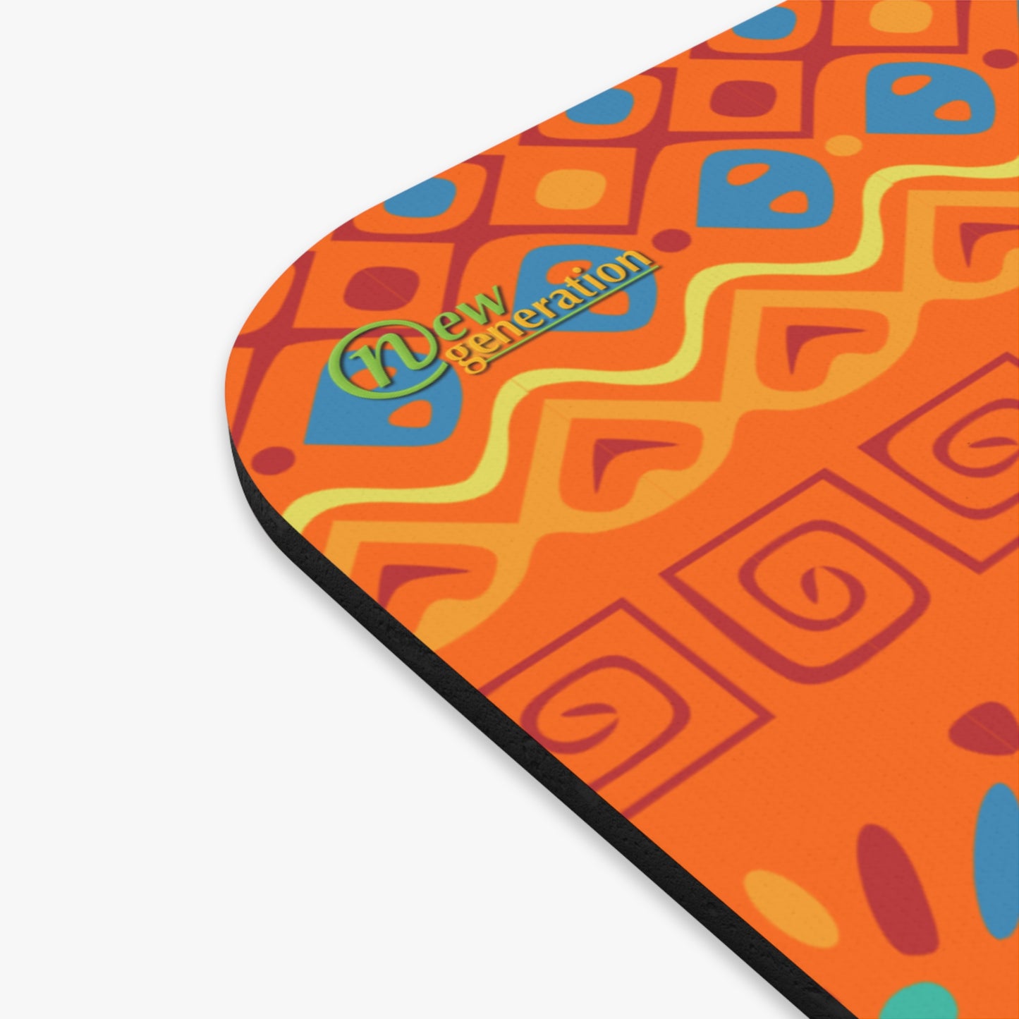 New Generation - Vibrant Boho Mouse Pad, Colorful Desk Accessory for Home Office, Gift for Students, Geometric Pattern, Computer Mouse Mat