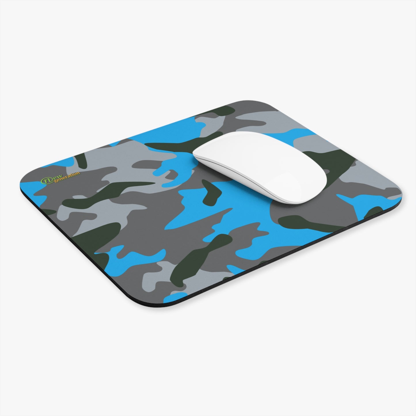 New Generation - Camouflage Mouse Pad, Stylish Gaming Accessories, Unique Desk Decor, Ideal for Gamers, Office Gifts, Blue Camo Design