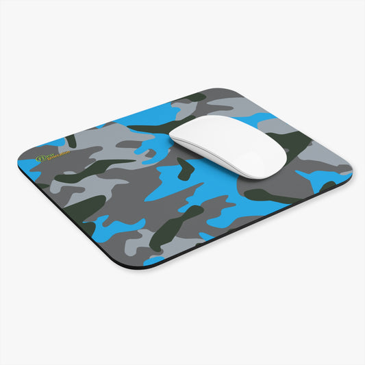 New Generation - Camouflage Mouse Pad, Stylish Gaming Accessories, Unique Desk Decor, Ideal for Gamers, Office Gifts, Blue Camo Design
