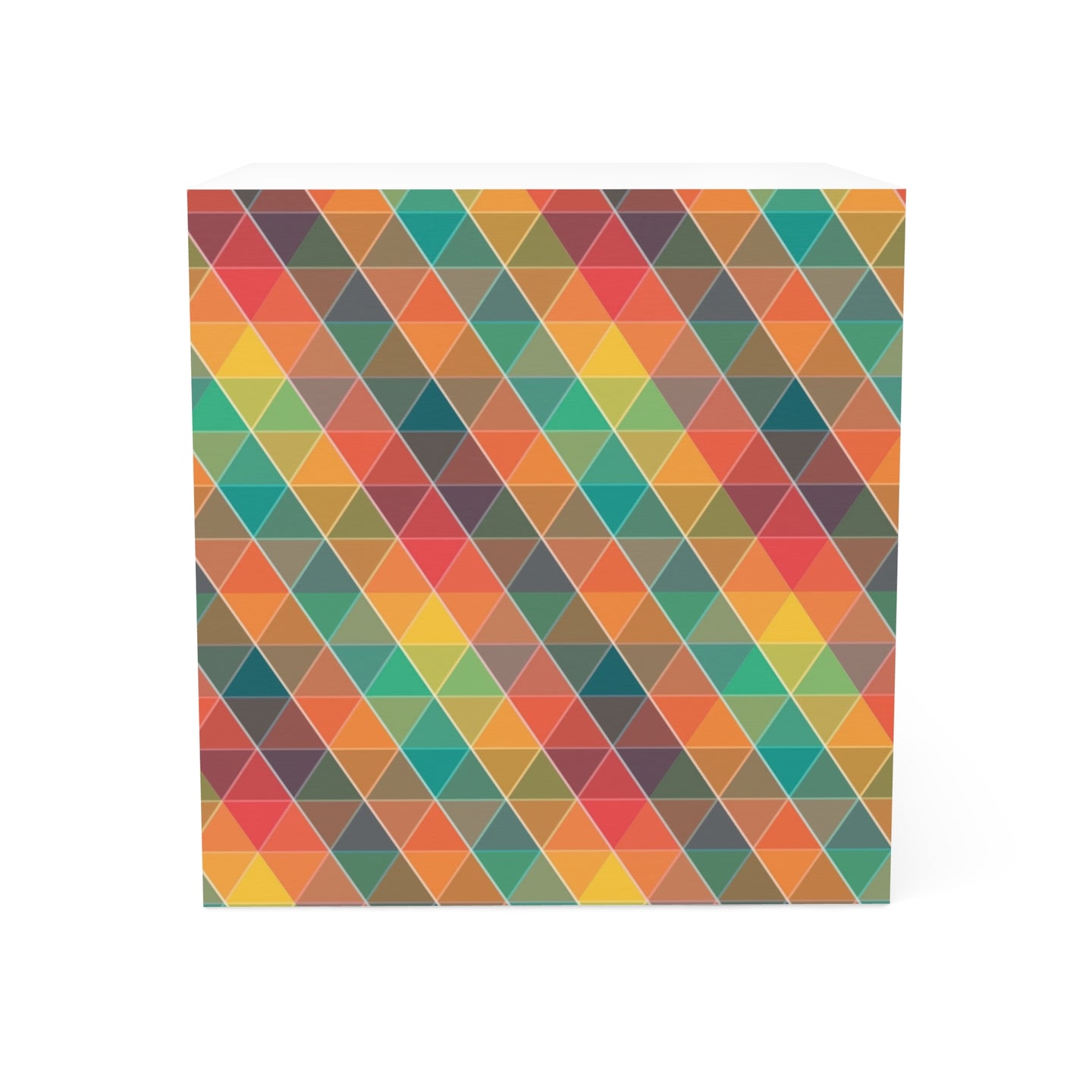 Colorful Pattern Note Cube - Fun Desk Organizer, Office Supplies, Stationery Gift, Note Pad, Home Decor, Write & Remind