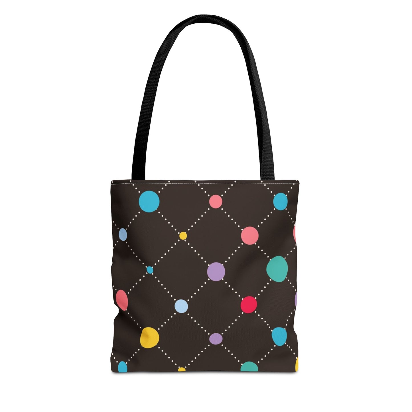 New Generation - Pattern-Tote Bag Colorful Pattern, Shopping Bag, Gypsy Style Handbag, Festival Tote for Women, Unique Gift Idea 13" × 13'' Black