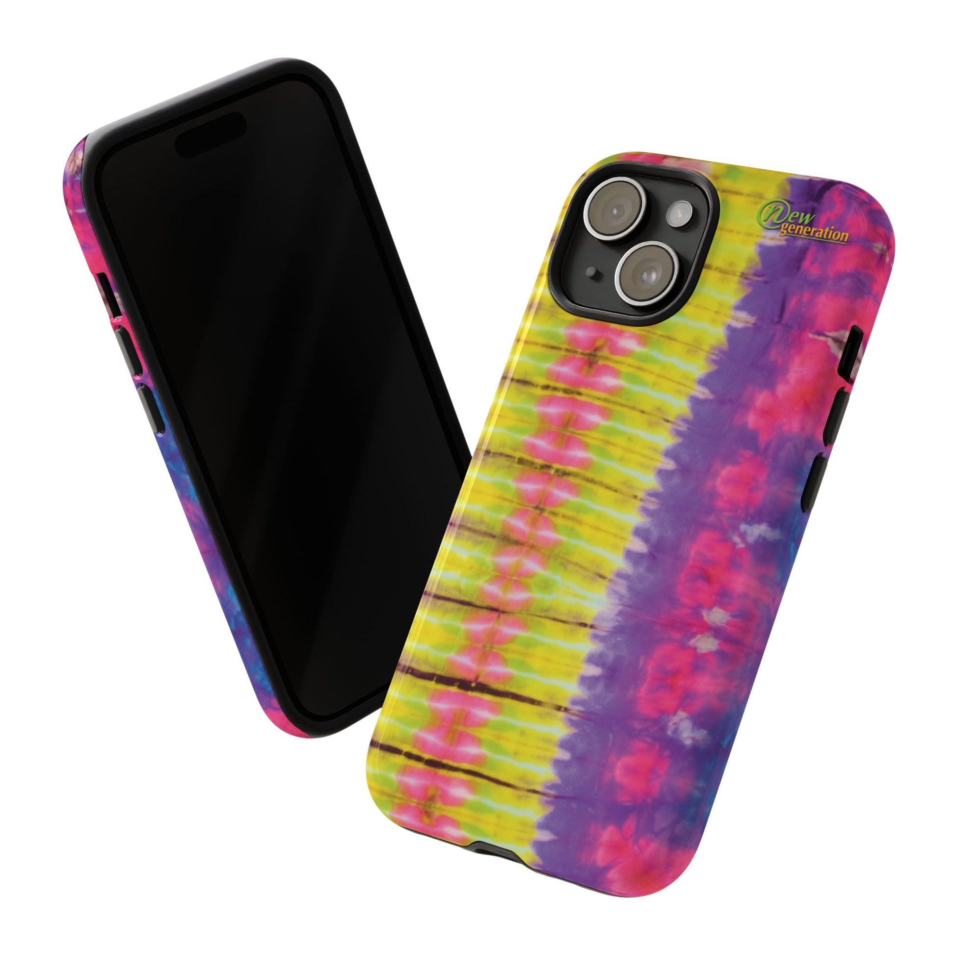Tie-Dye Phone Case, Colorful Tough Case, Free-Spirited Phone Cover, Gift for Teens, Vibrant Phone Accessory, Funky Style