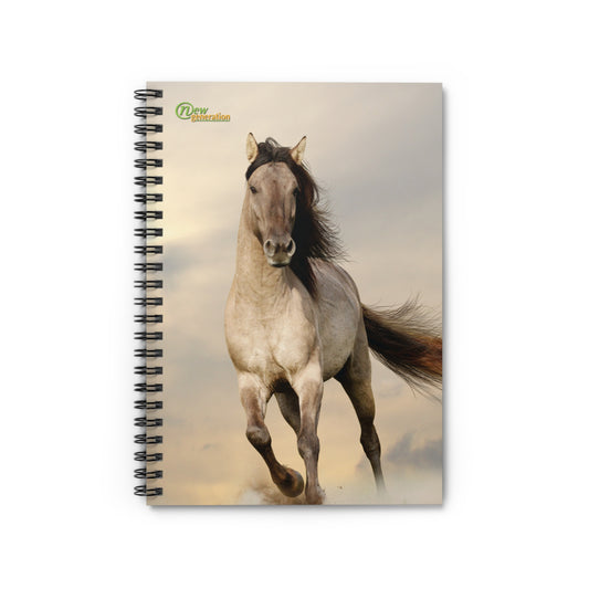 Hard Cover Lined Journal Notebook - Horse Design Ruled Line, 6x8 inches with 118 pages for School, Office, Home, Daily Planner, One Size