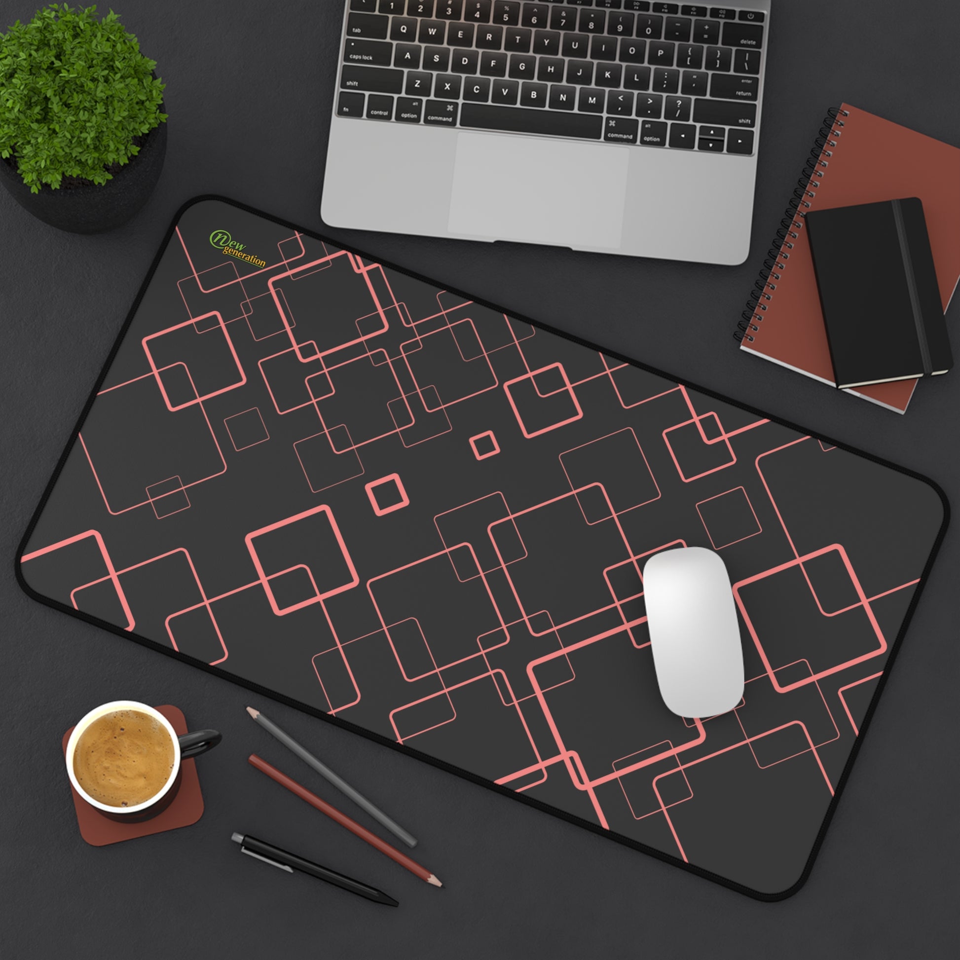 New Generation - Stylish Desk Mat | Elegant Workstation Accessory, Office Décor, Gift for Home Office, Gamer Mat, Modern Desk Pad