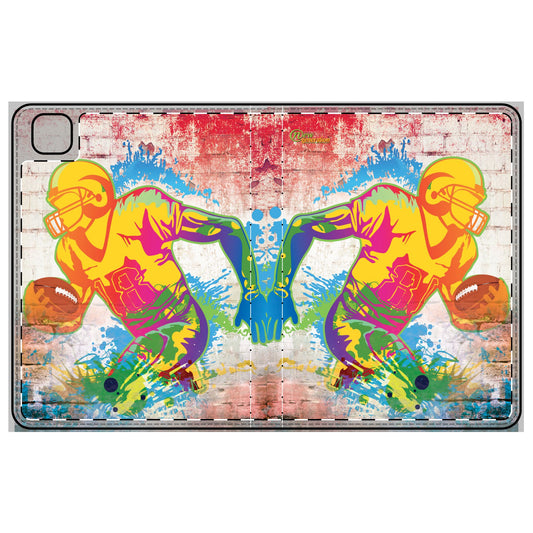 Vibrant Football Tablet Folio Case ,Colorful Sports Cover, Gift for Gamers, iPad Sleeve, Mens Accessories, Tablet Protector iPad Pro 11