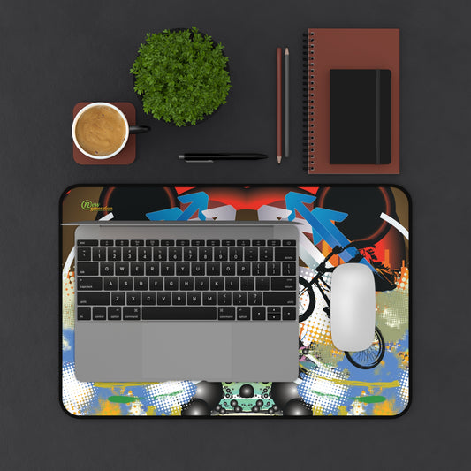 New Generation -Bike - Desk Mat, Perfect for Cyclists, Home Office Decor, Computer Accessory, Gift for Bikers, Functional Art for Workspaces 12" × 18"