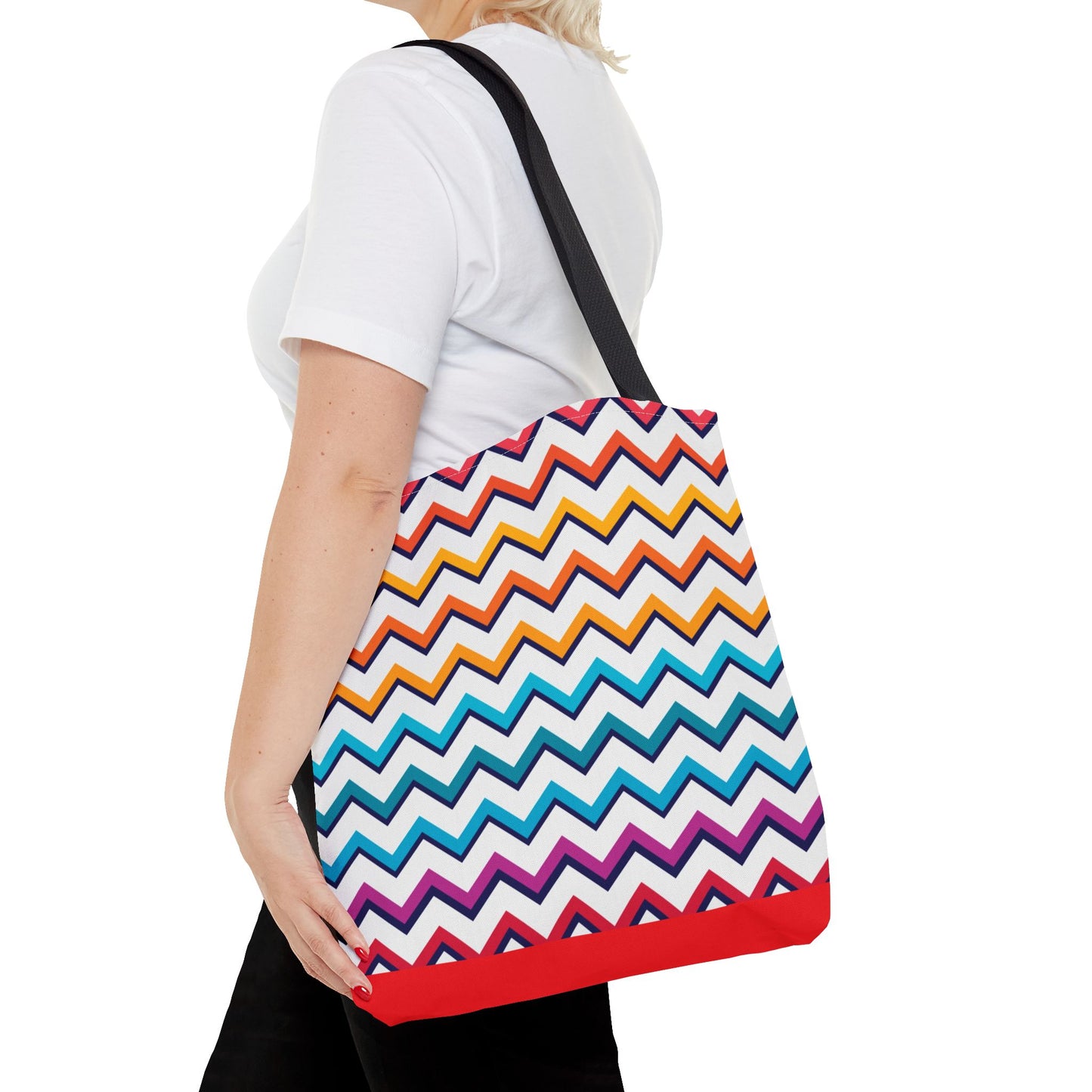 New Generation - Chevron -Tote Bag Colorful Pattern, Shopping Bag, Gypsy Style Handbag, Festival Tote for Women, Unique Gift Idea