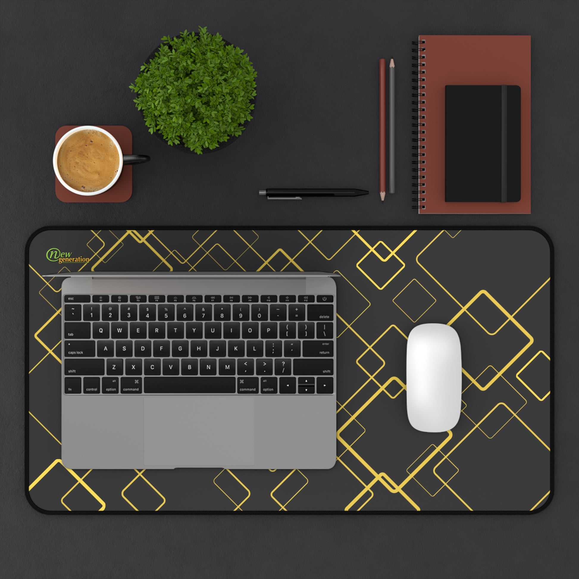 New Generation - Elegant Geometric Desk Mat, Stylish Mouse Pad, Office Decor, Work from Home Essentials, Gift for Professionals