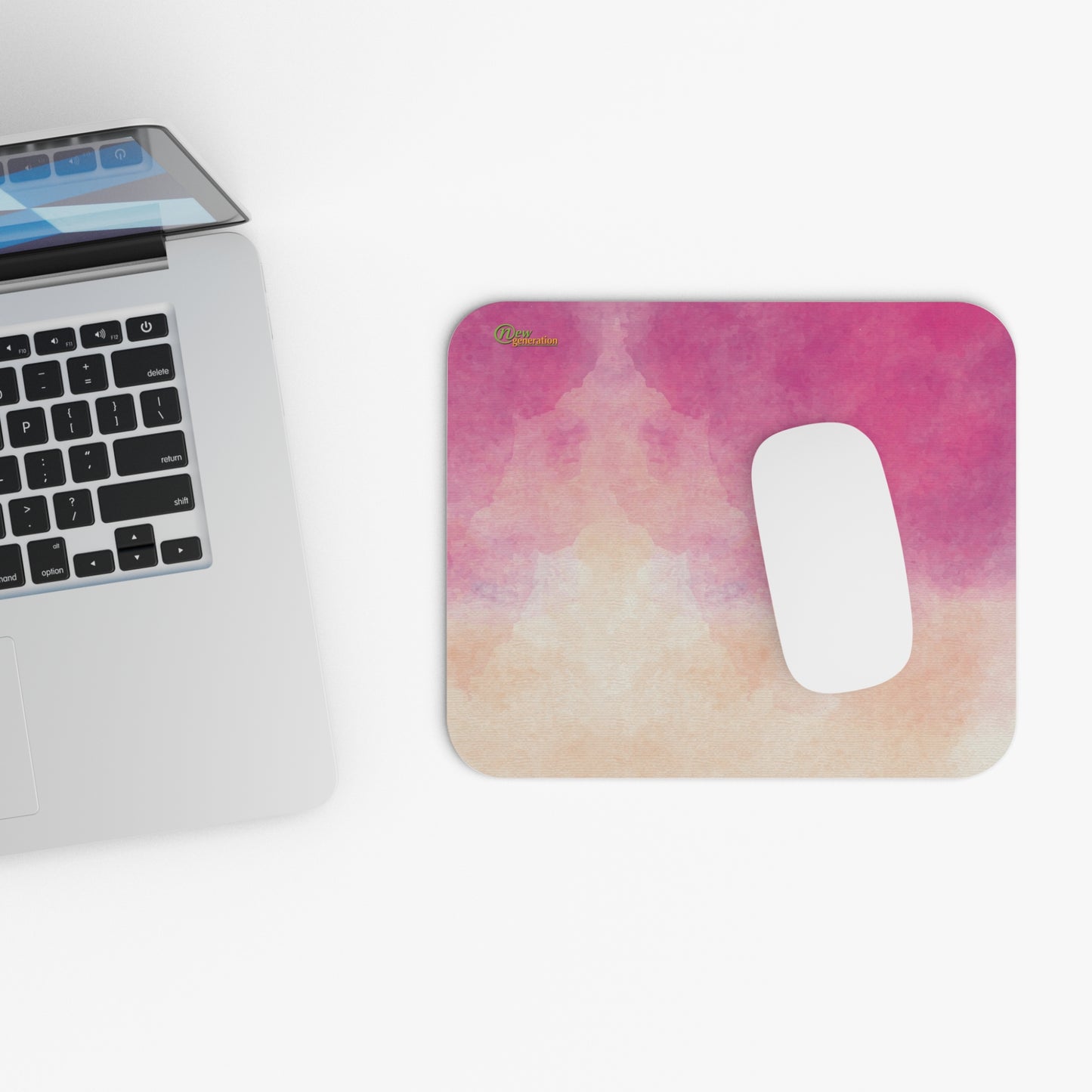 New Generation - Pink Watercolor Mouse Pad, Stylish Desk Accessory, Great Gift for Home Office, Ideal for Gamers and Creatives, Mouse Mat