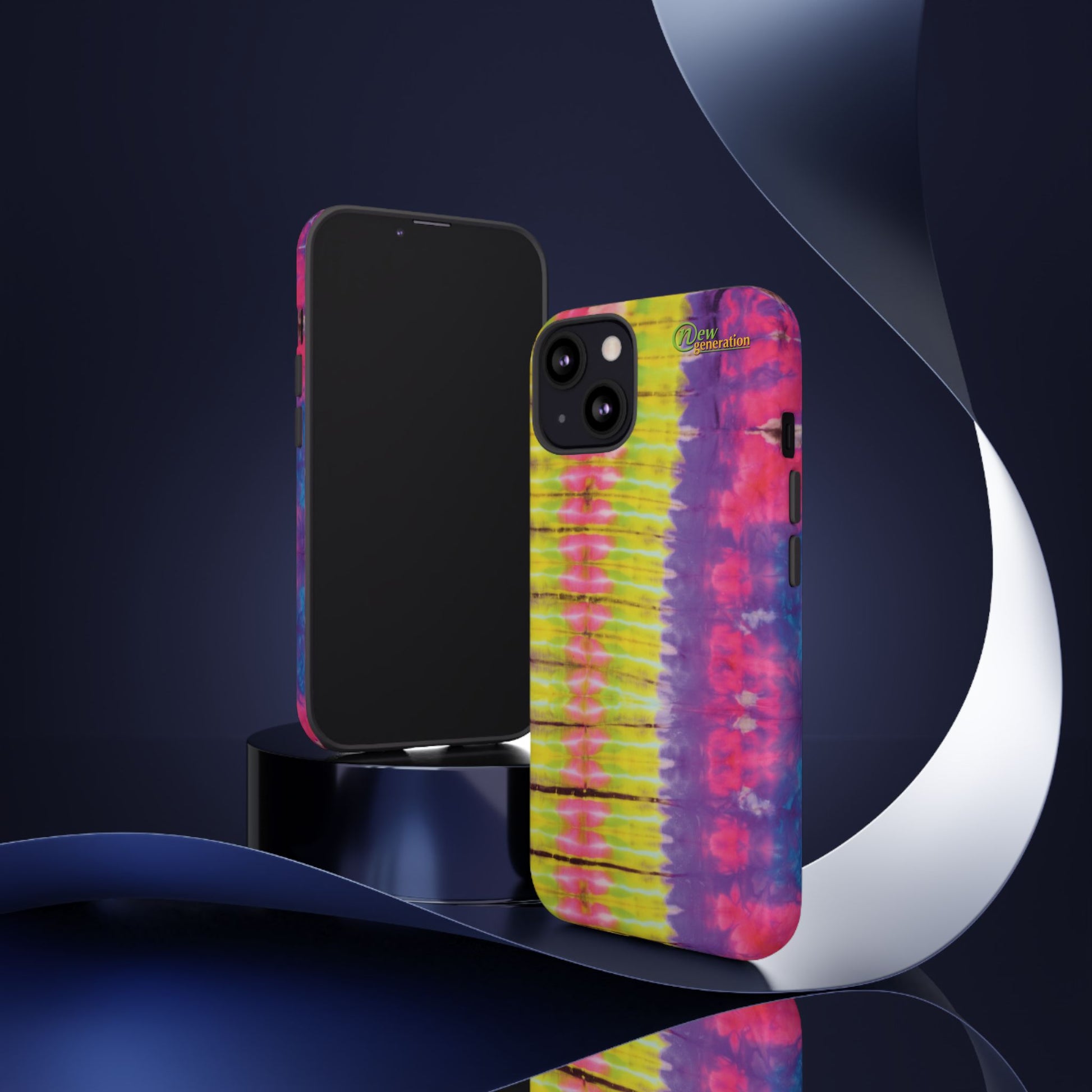 Tie-Dye Phone Case, Colorful Tough Case, Free-Spirited Phone Cover, Gift for Teens, Vibrant Phone Accessory, Funky Style