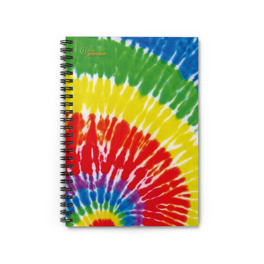 Hard Cover Lined Journal Notebook - Tie Dye Design Ruled Line, 6x8 inches with 118 pages for Work, School, Office, Home, Daily Planner, One Size
