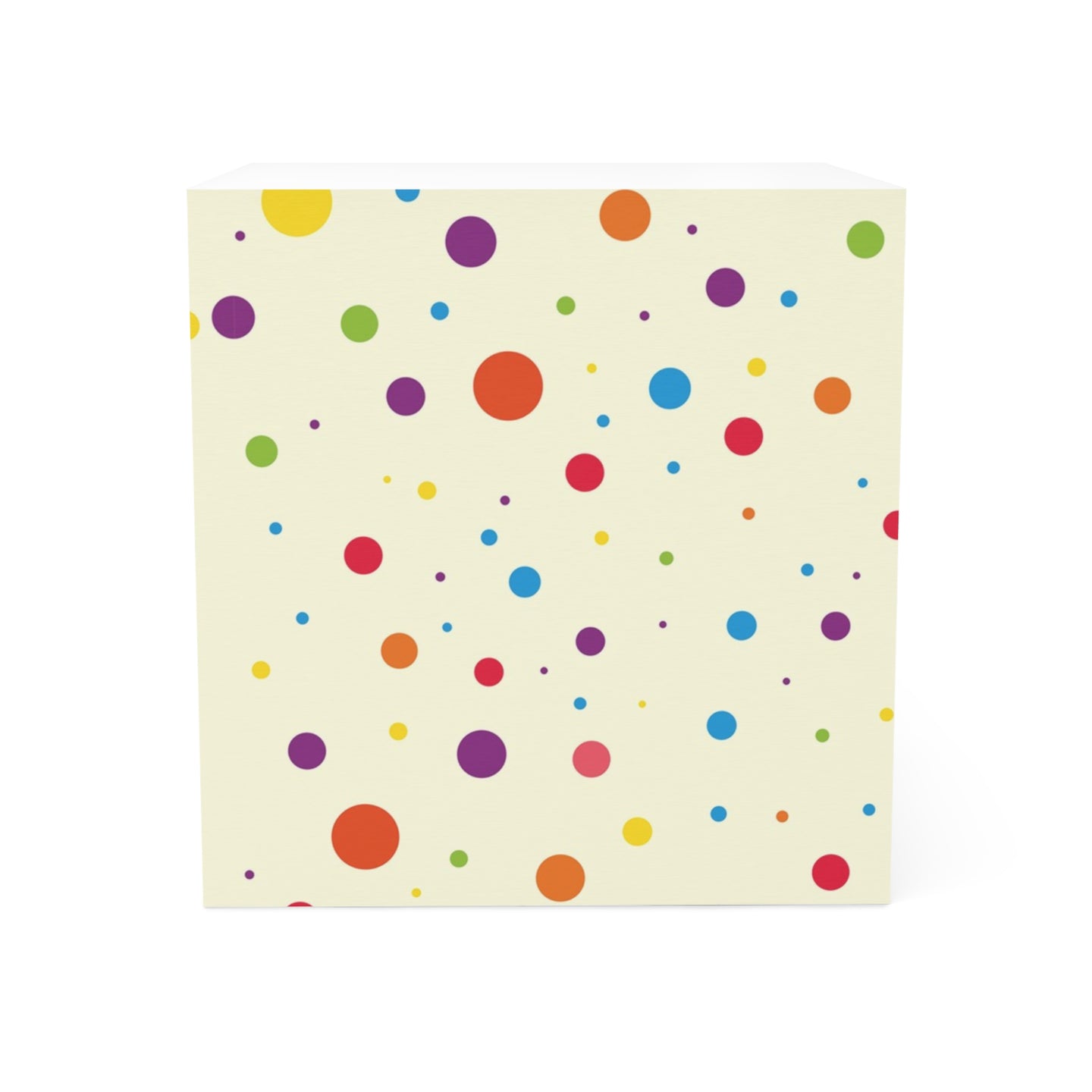 Colorful Polka Note Cube - Fun Desk Organizer, Office Supplies, Stationery Gift, Note Pad, Home Decor, Write & Remind