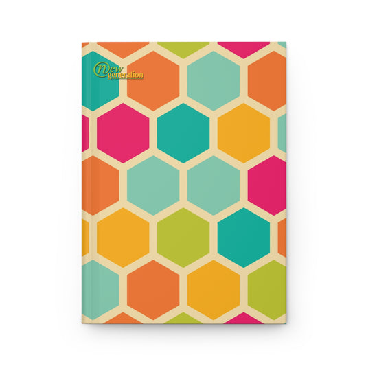 New Generation - Bright Pattern Notebook, Nature Lover Writers Gift for Any Occasion, Diary Sketchbook, journal ,notes , hard cover