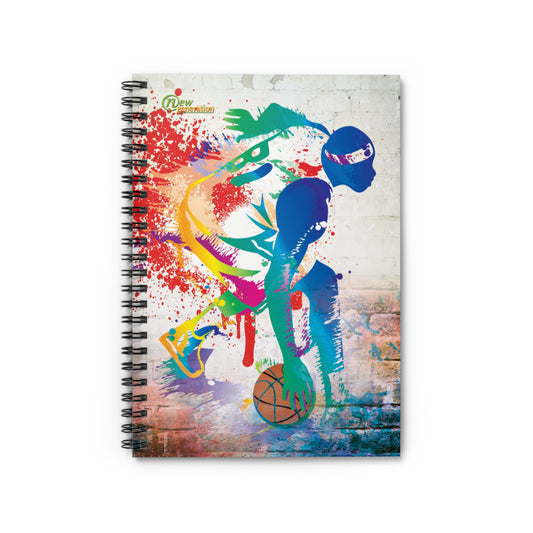Hard Cover Lined Journal Notebook - Basketball Design Ruled Line, 6x8 inches with 118 pages Journal, , Planning Organizer One Size