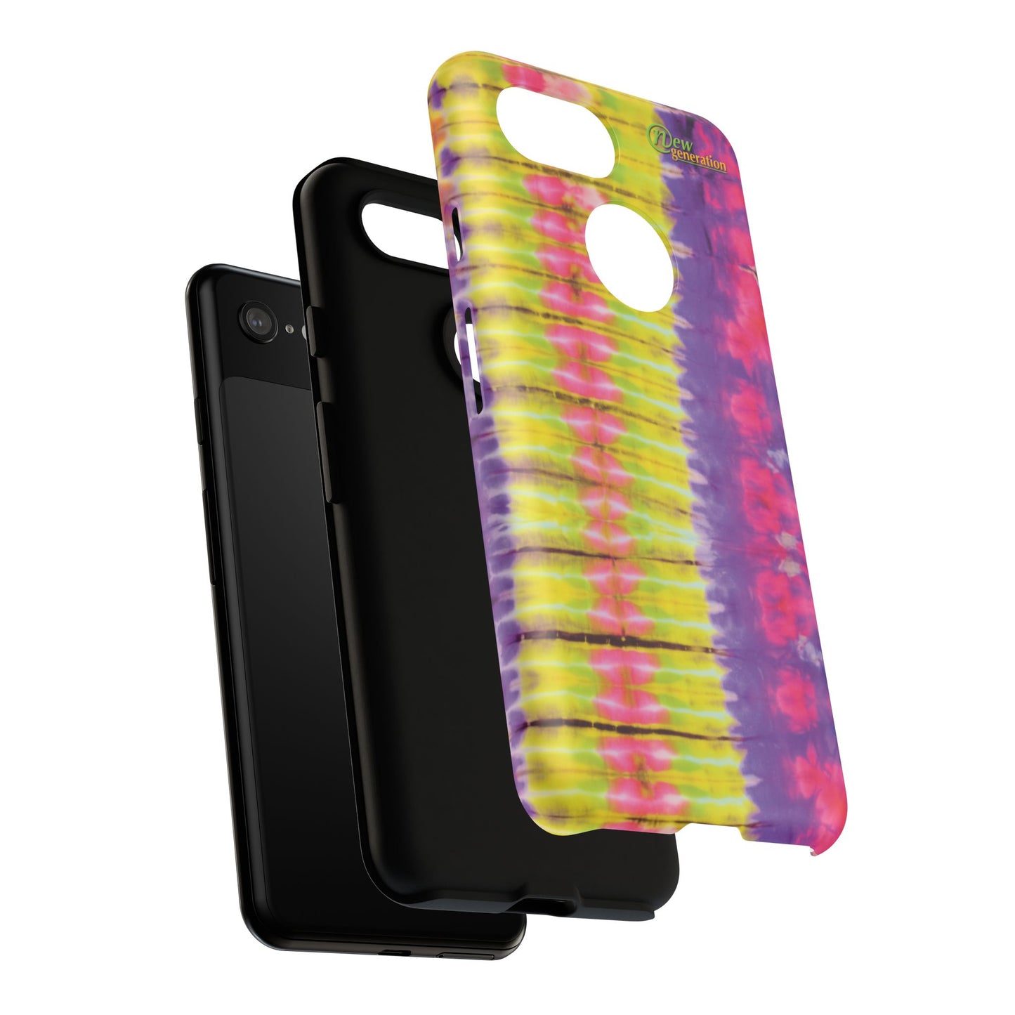 Tie-Dye Phone Case, Colorful Tough Case, Free-Spirited Phone Cover, Gift for Teens, Vibrant Phone Accessory, Funky Style