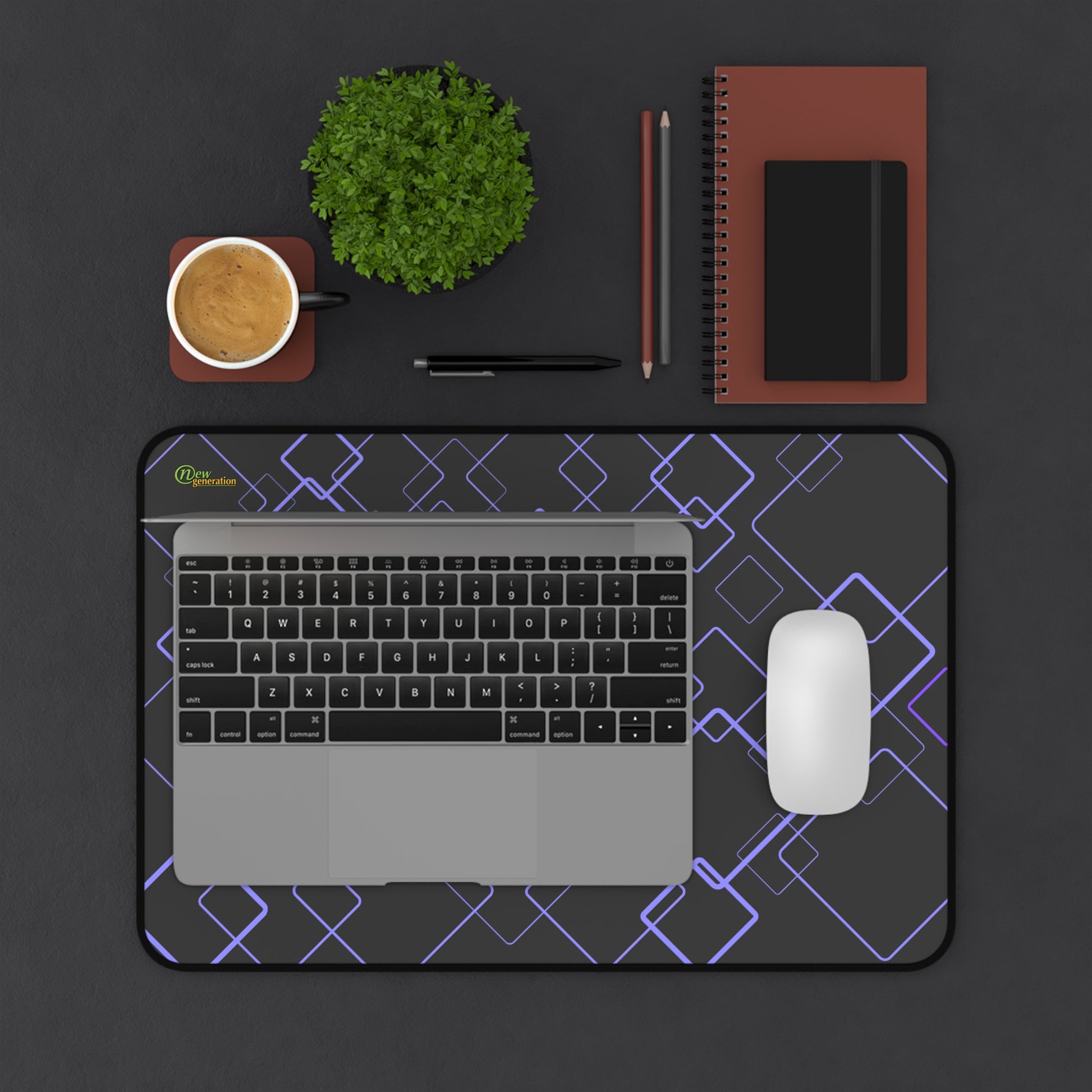 New Generation - Modern Geometric Desk Mat for Workspace, Office Decor, Gamer Mouse Pad, Gift for Him/Her, Stylish Desk Accessories 12" × 18"